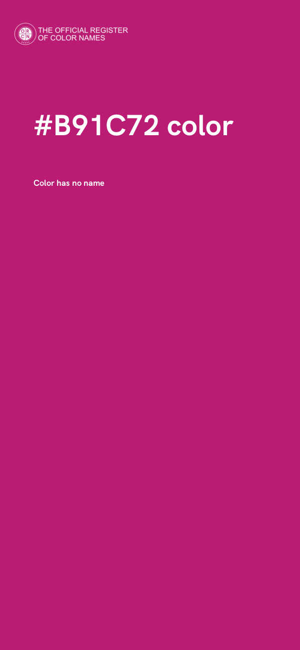 #B91C72 color image