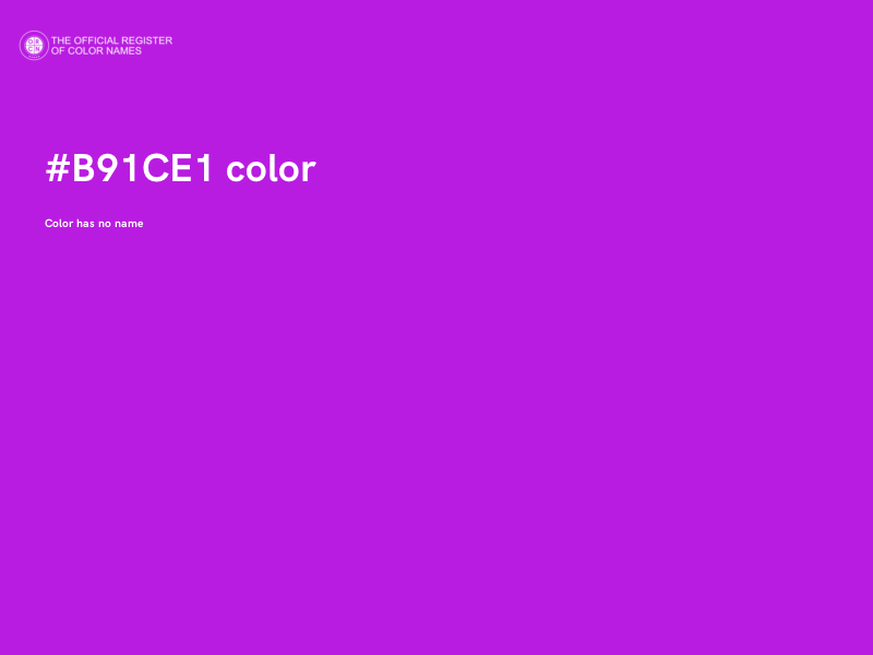 #B91CE1 color image