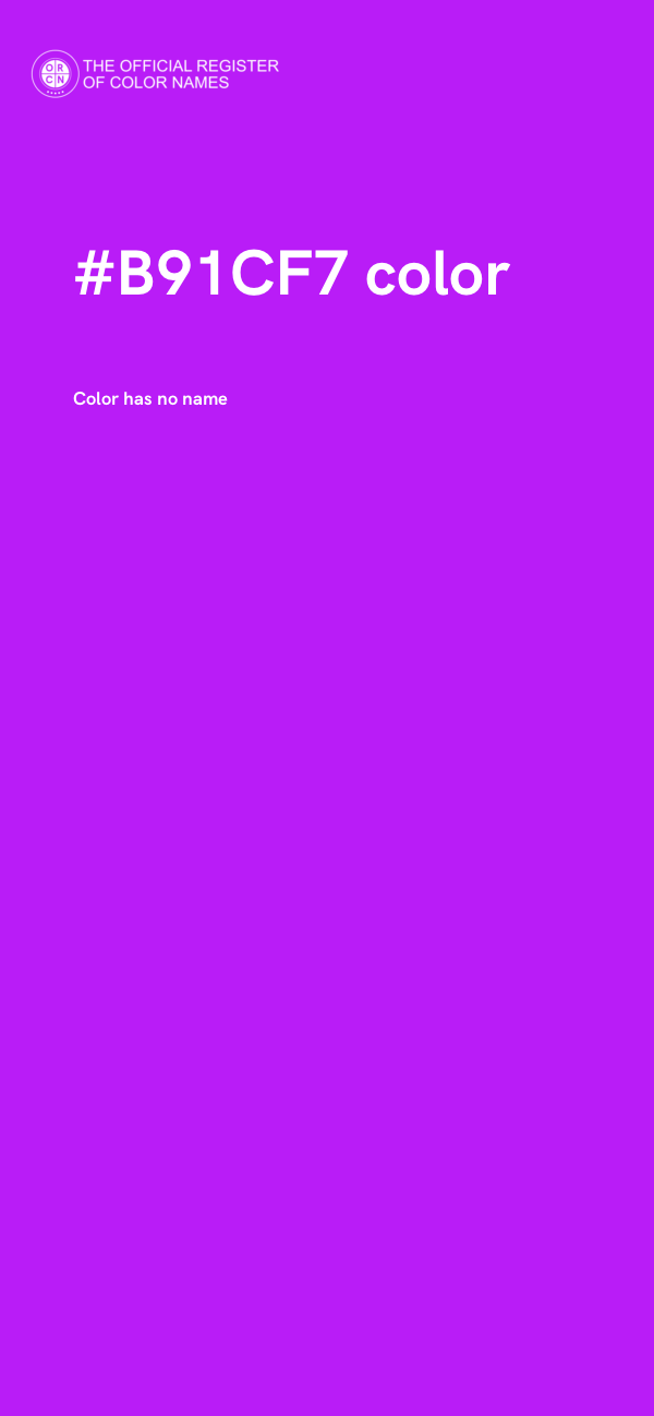 #B91CF7 color image