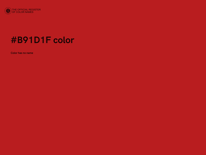 #B91D1F color image