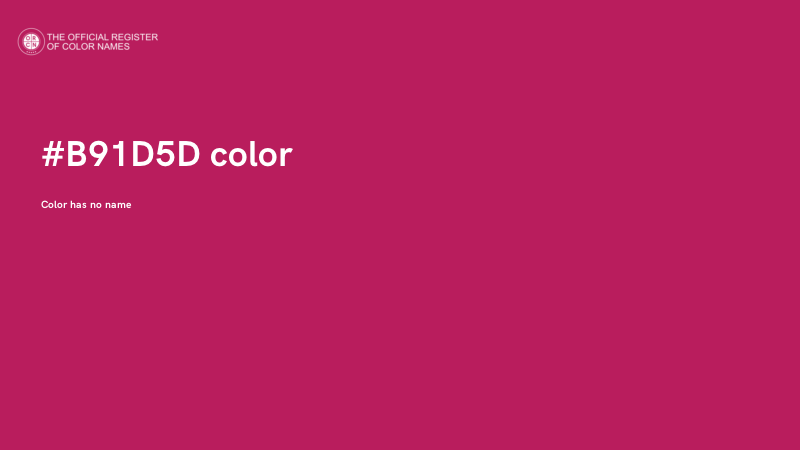 #B91D5D color image