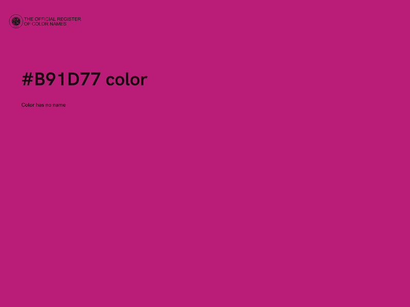 #B91D77 color image