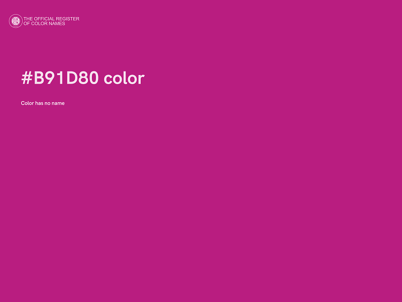 #B91D80 color image