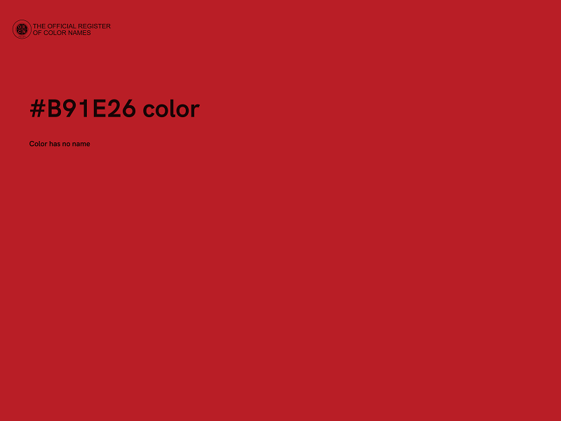 #B91E26 color image