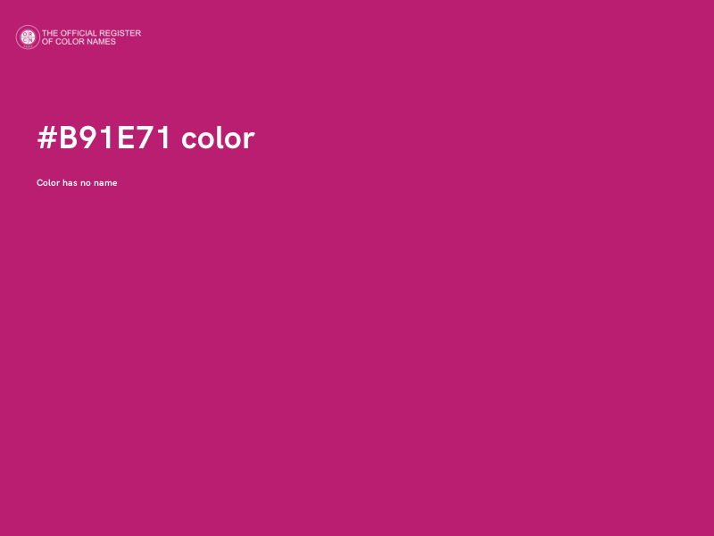 #B91E71 color image