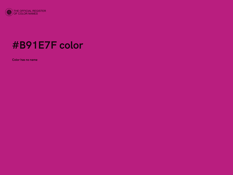 #B91E7F color image