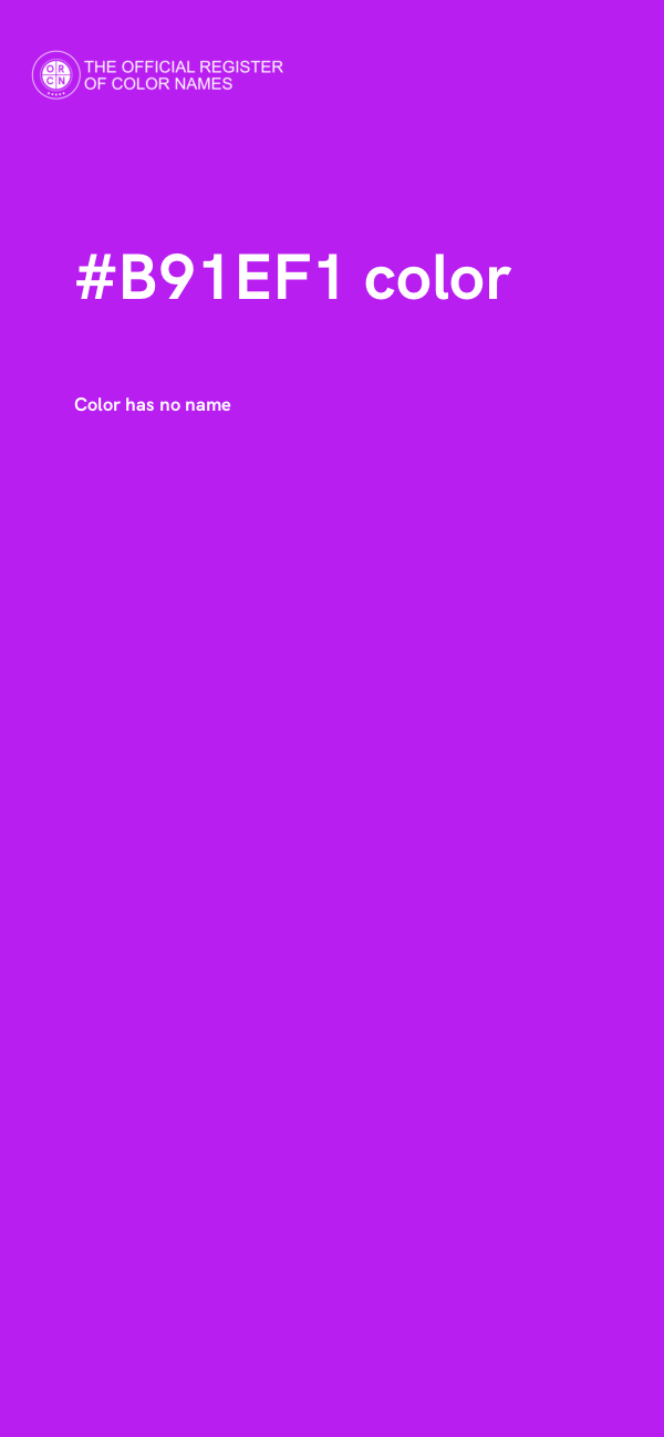 #B91EF1 color image