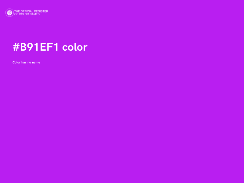 #B91EF1 color image