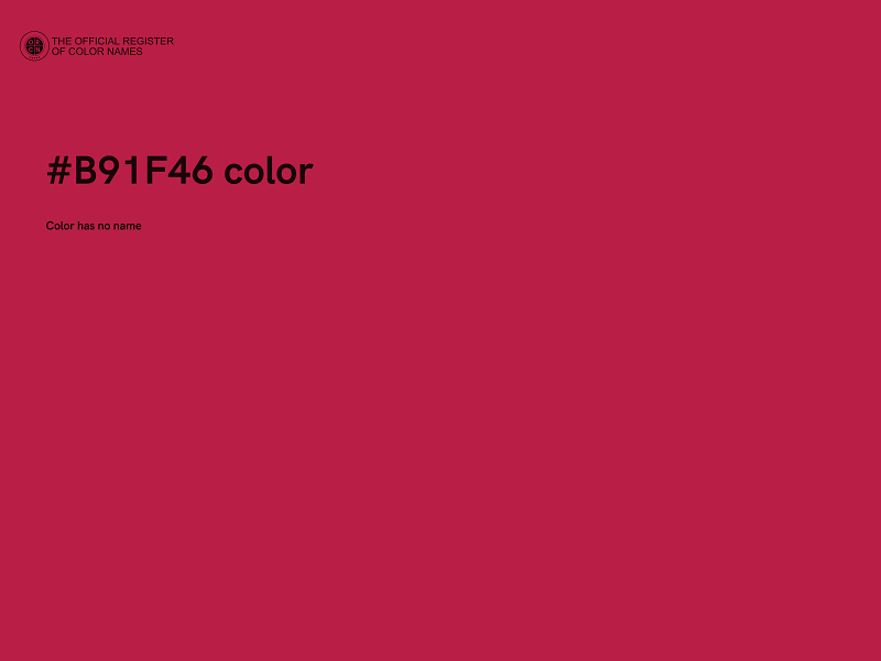 #B91F46 color image