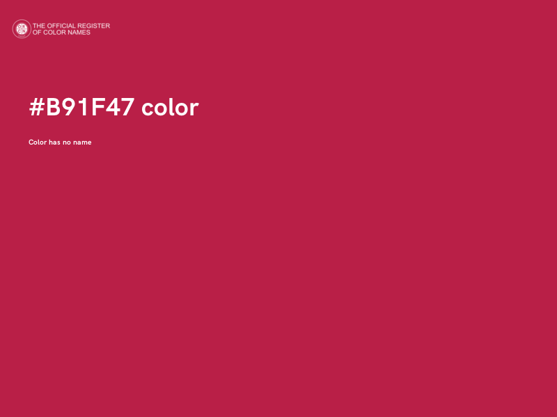 #B91F47 color image