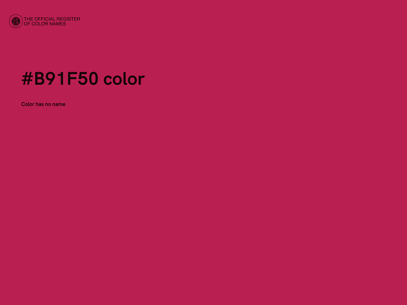 #B91F50 color image