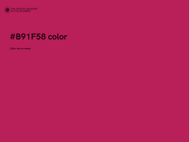 #B91F58 color image