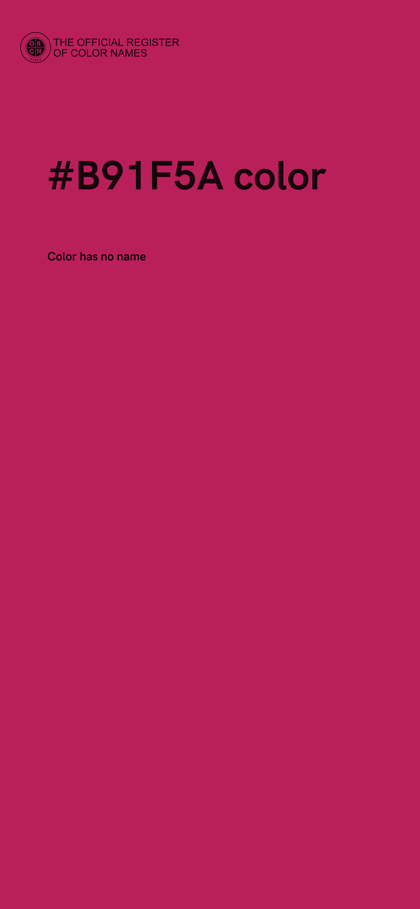 #B91F5A color image