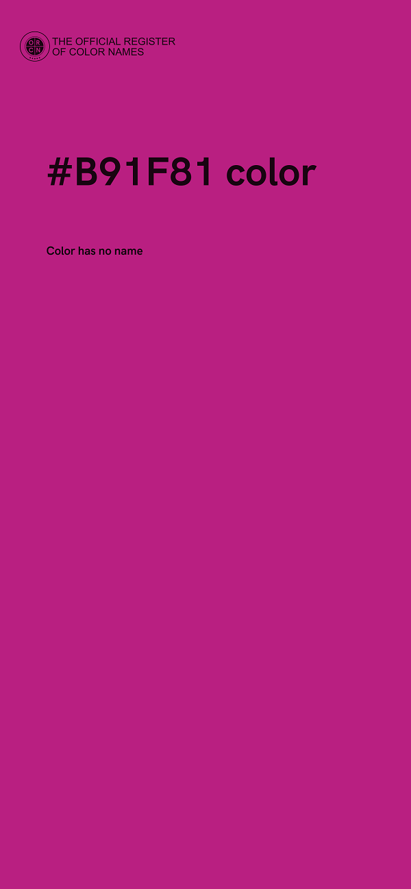 #B91F81 color image