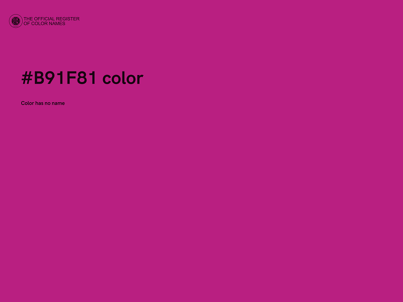 #B91F81 color image
