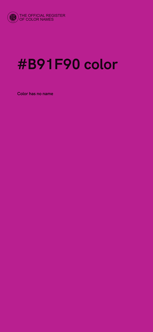 #B91F90 color image
