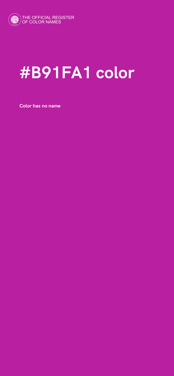 #B91FA1 color image
