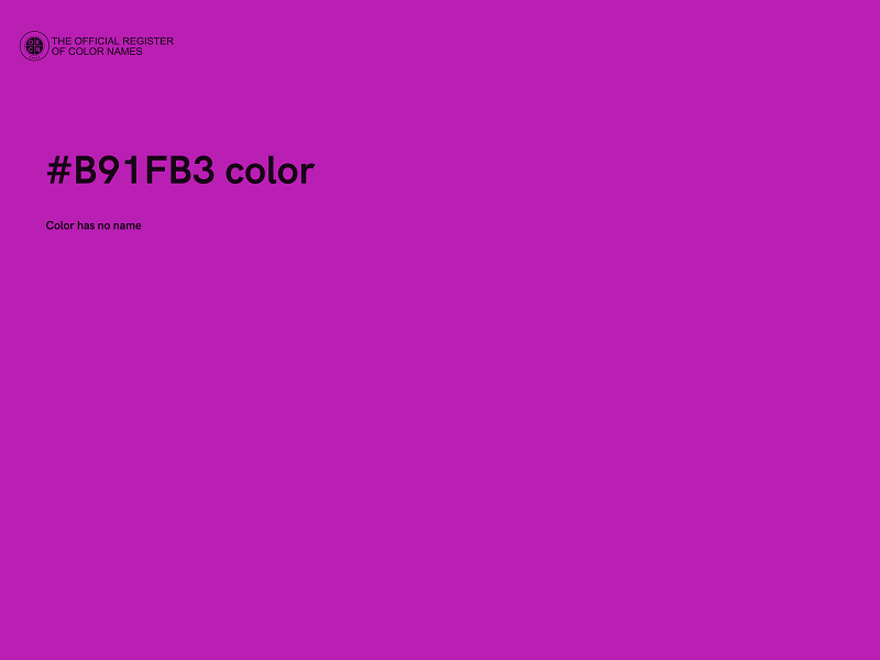 #B91FB3 color image