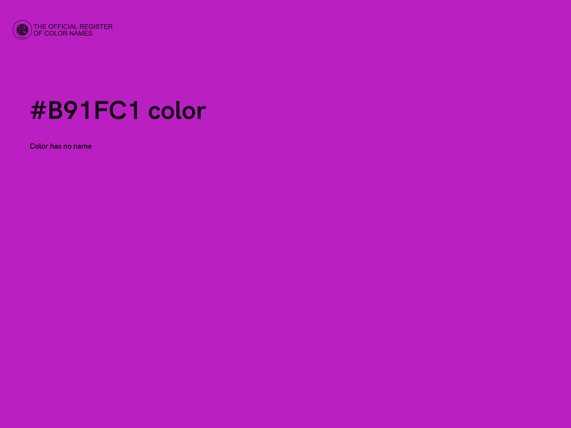 #B91FC1 color image