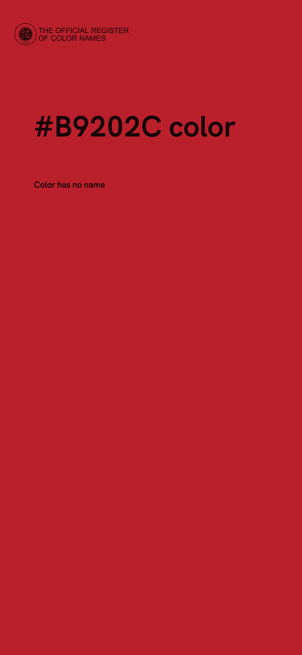 #B9202C color image