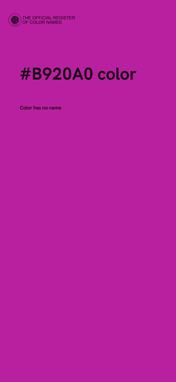 #B920A0 color image
