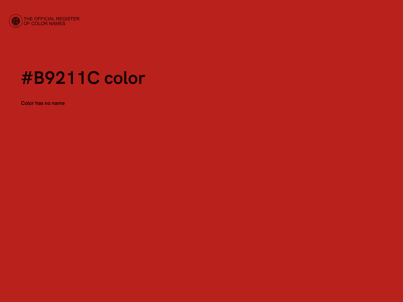 #B9211C color image