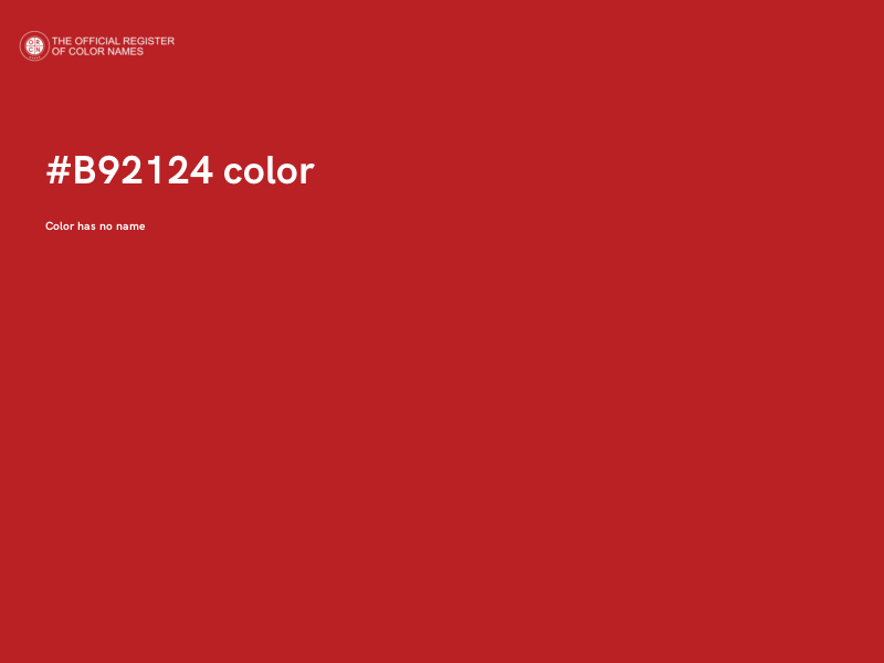 #B92124 color image
