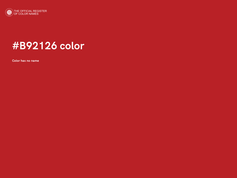 #B92126 color image