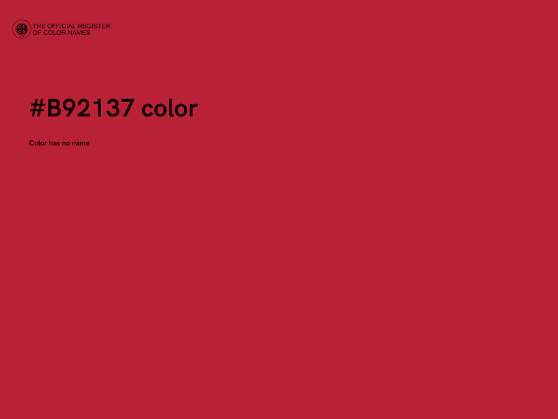 #B92137 color image