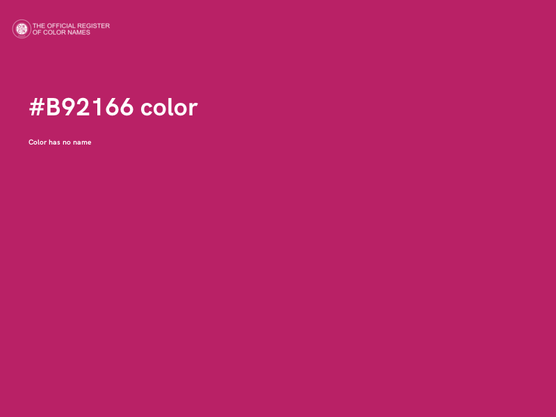#B92166 color image