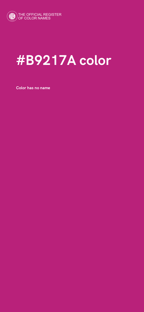 #B9217A color image
