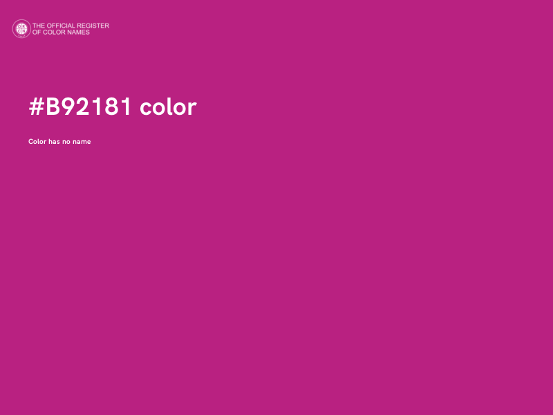 #B92181 color image