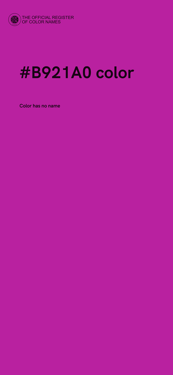 #B921A0 color image