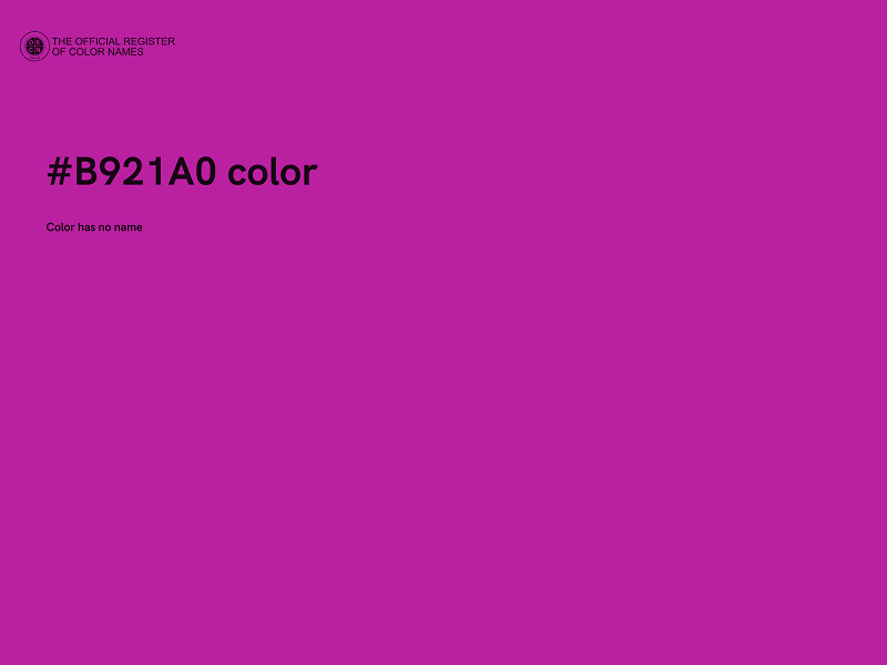 #B921A0 color image