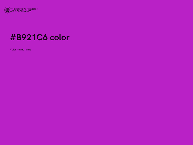 #B921C6 color image