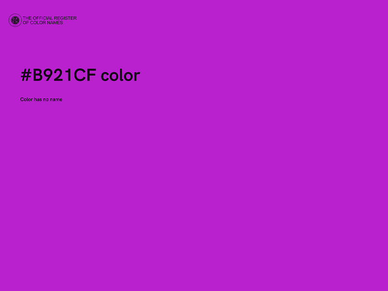 #B921CF color image
