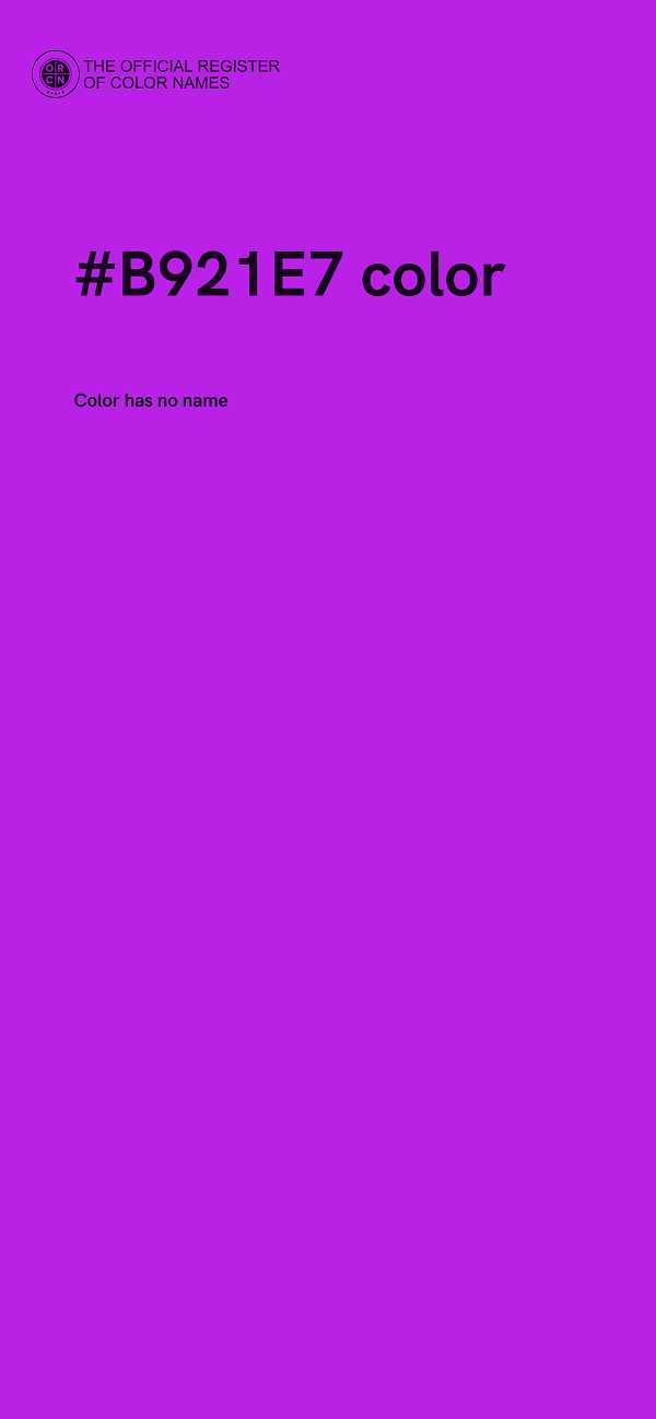 #B921E7 color image