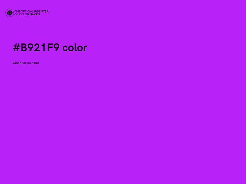 #B921F9 color image