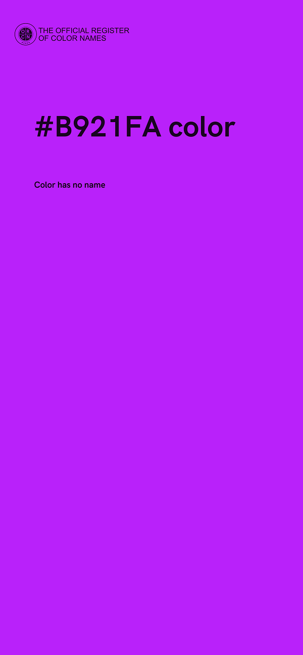 #B921FA color image