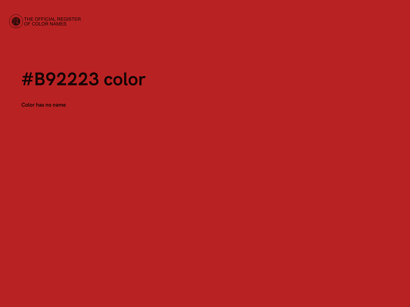 #B92223 color image