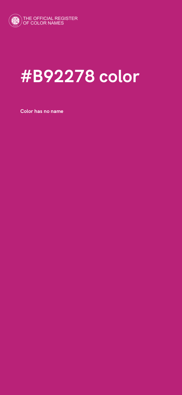 #B92278 color image