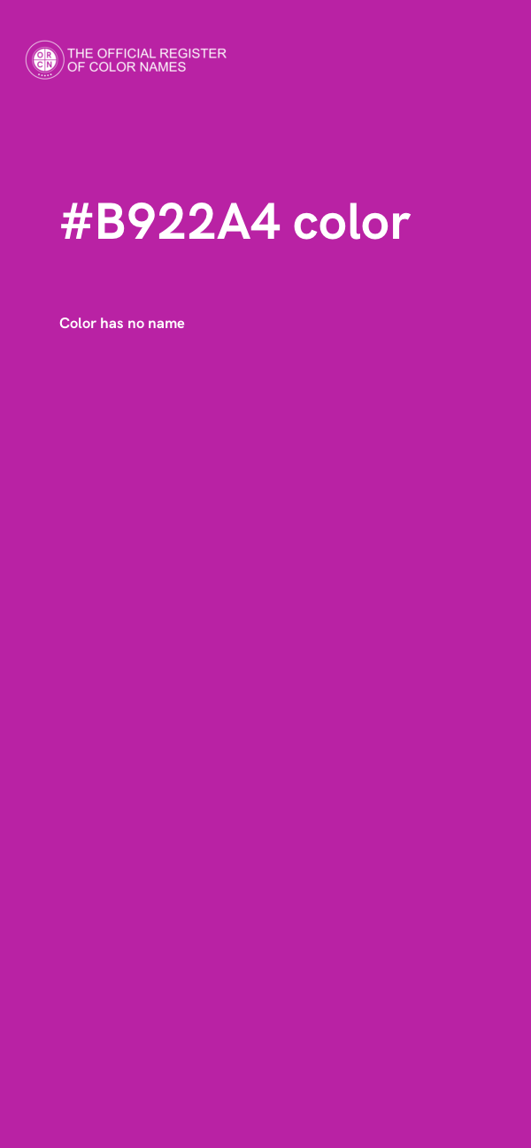 #B922A4 color image