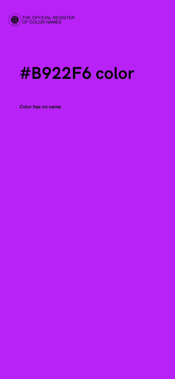 #B922F6 color image