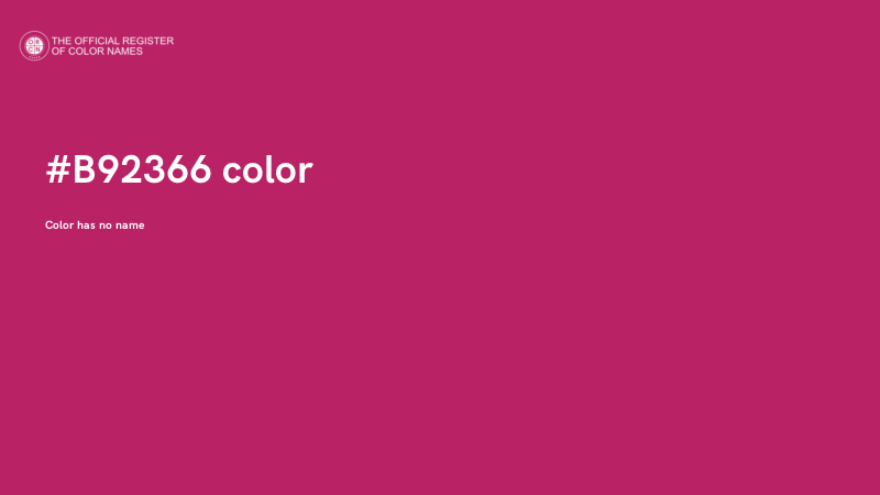 #B92366 color image