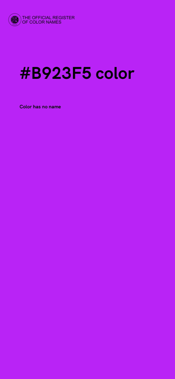 #B923F5 color image