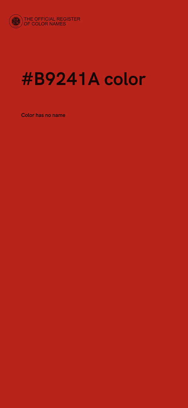 #B9241A color image