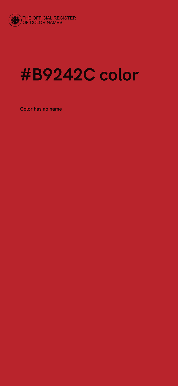 #B9242C color image