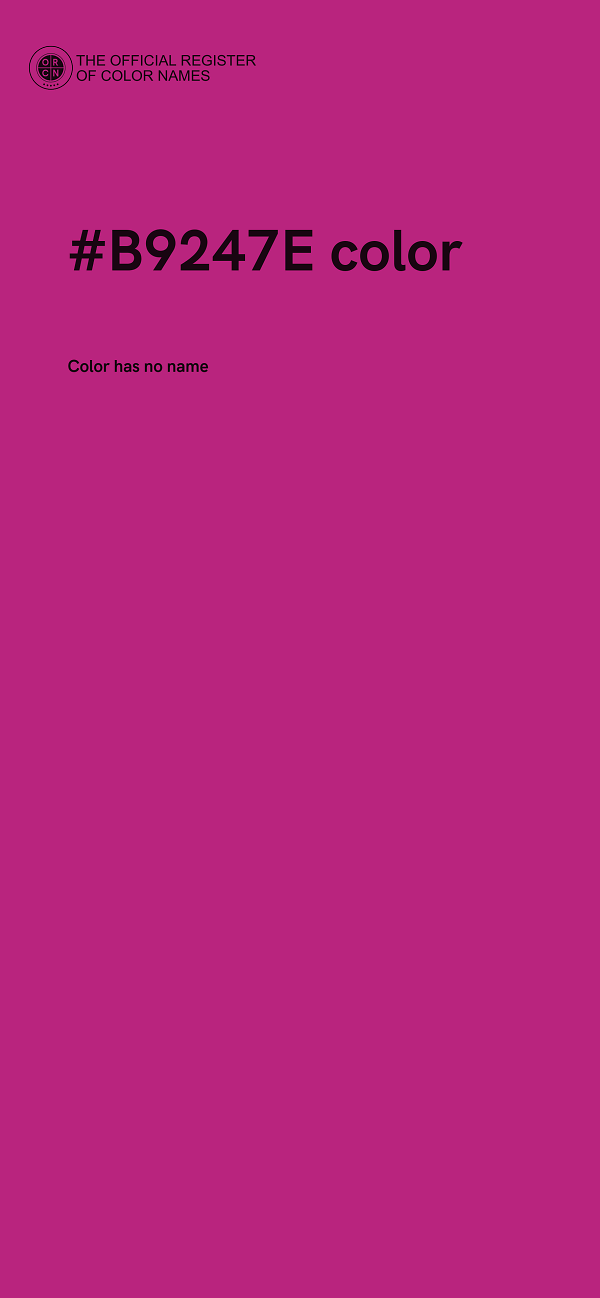 #B9247E color image