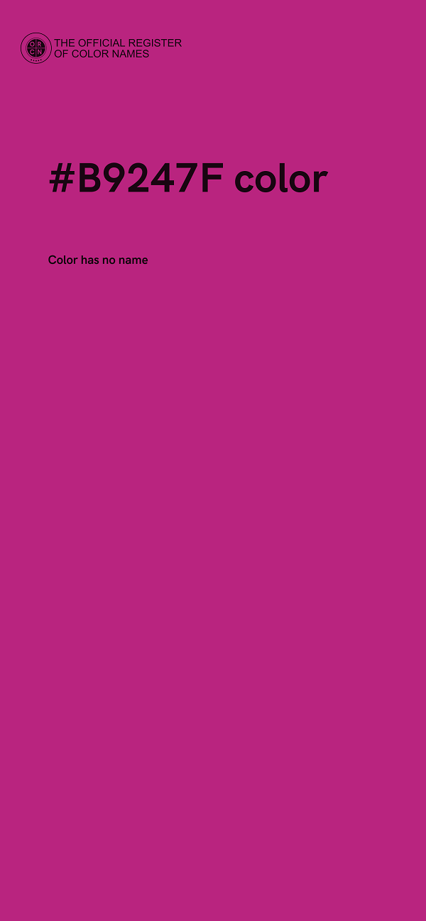 #B9247F color image
