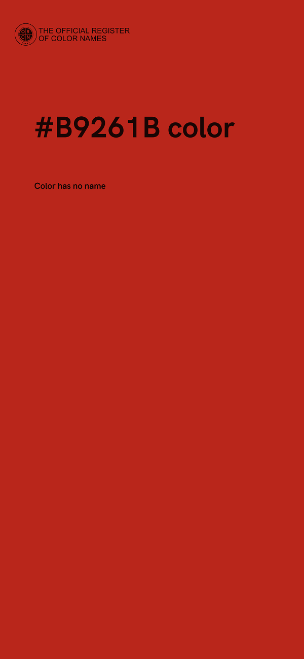 #B9261B color image